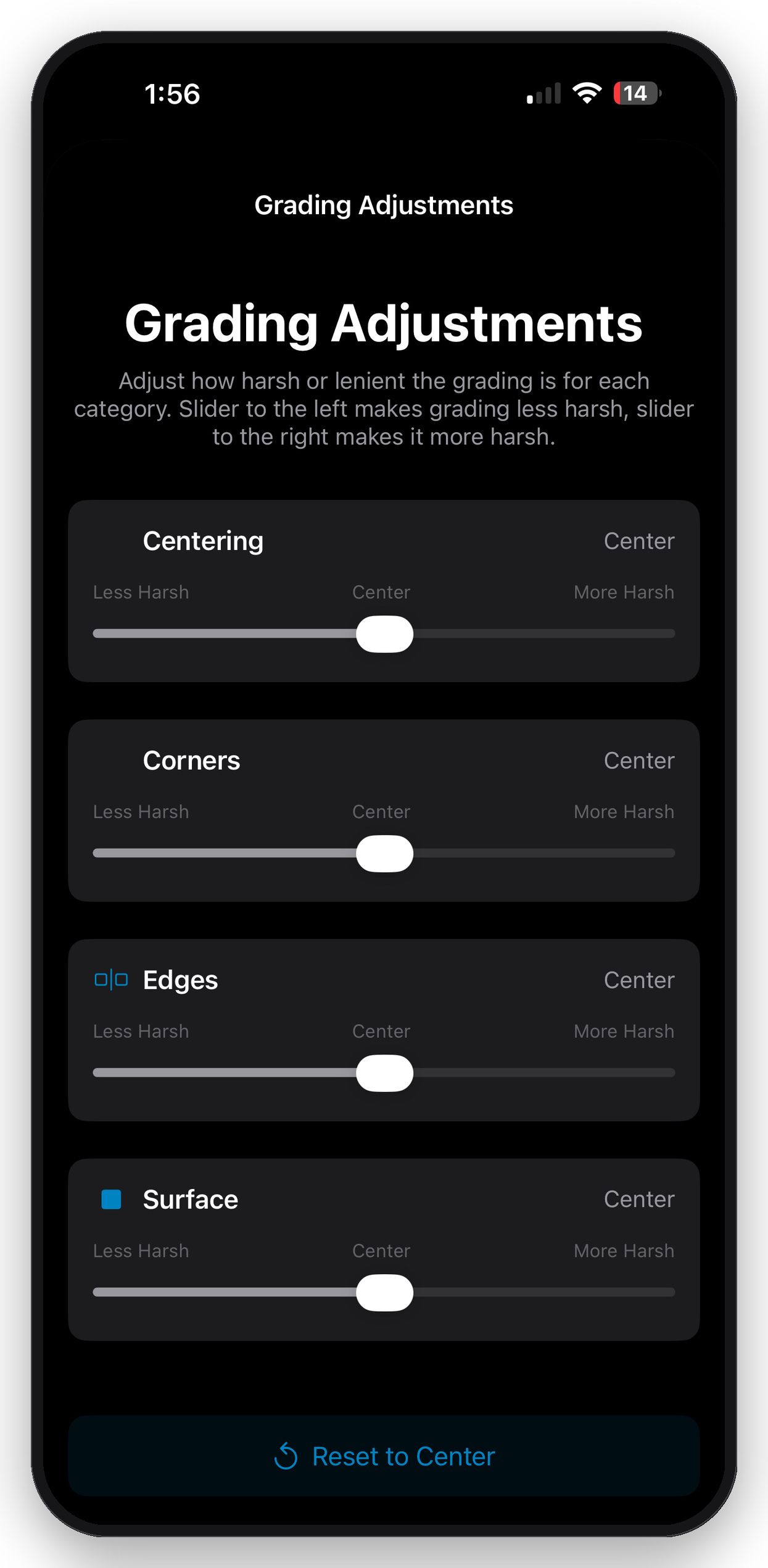 Nostalgic Avenue app — grading adjustments